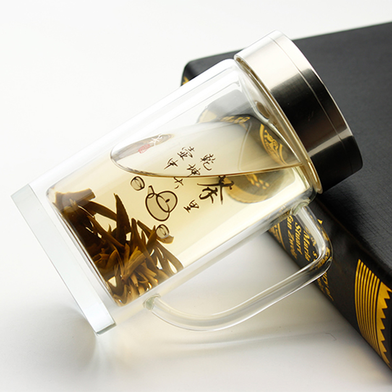 水晶辦公杯定制,雙層水晶杯辦公杯印字,批發生產杯子公司